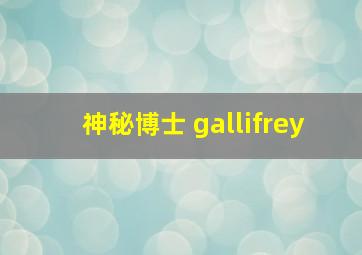 神秘博士 gallifrey